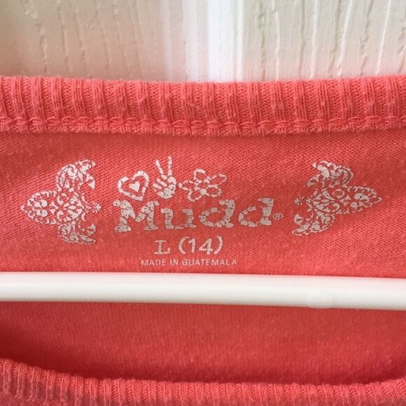 🔹Salmon Lacey Raglan Blouse Girl’s Size 14 - Picture 2 of 3